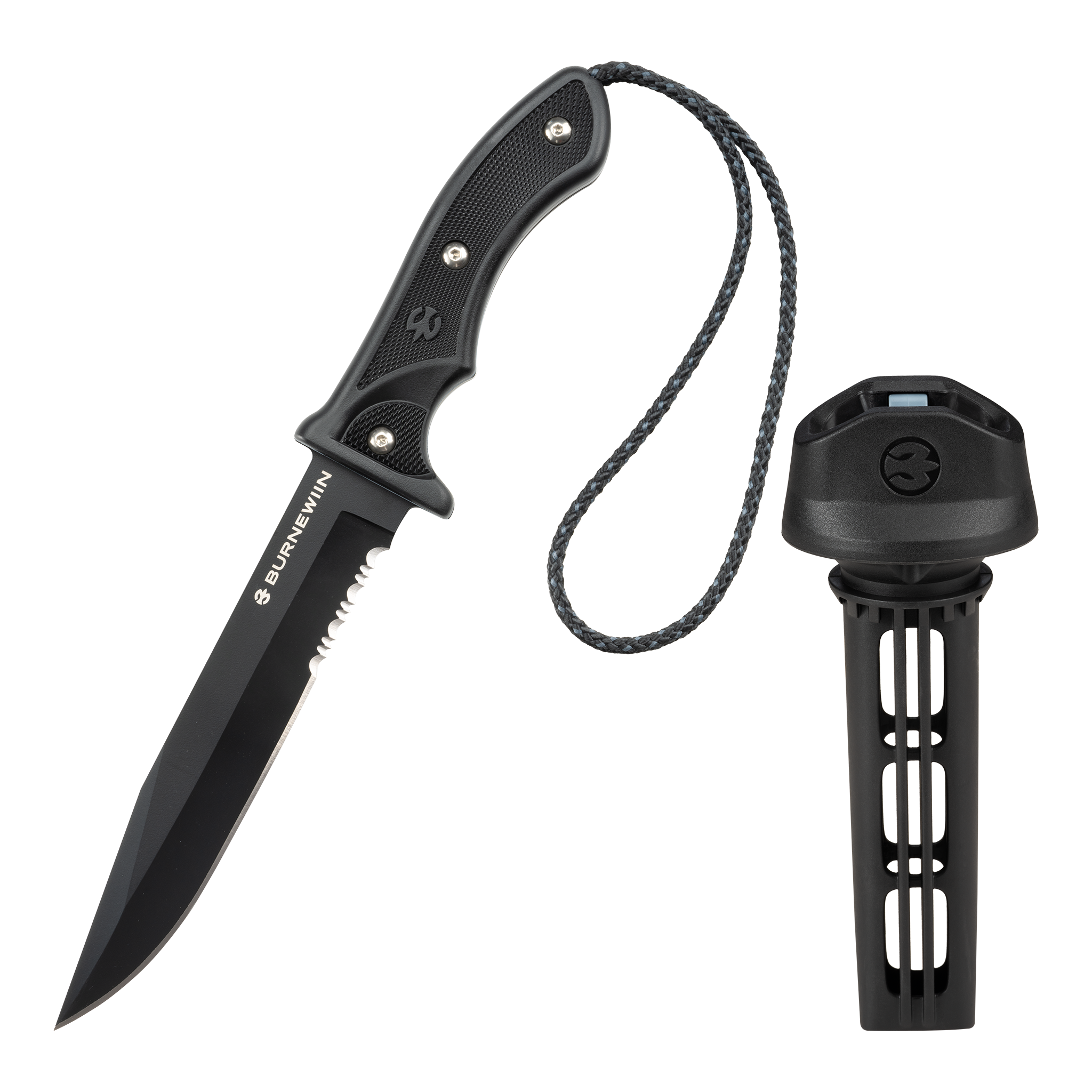 Featured portrait image of the Burnewiin KN5690 7 inch Ocean Knife, close-up view on a transparent background.