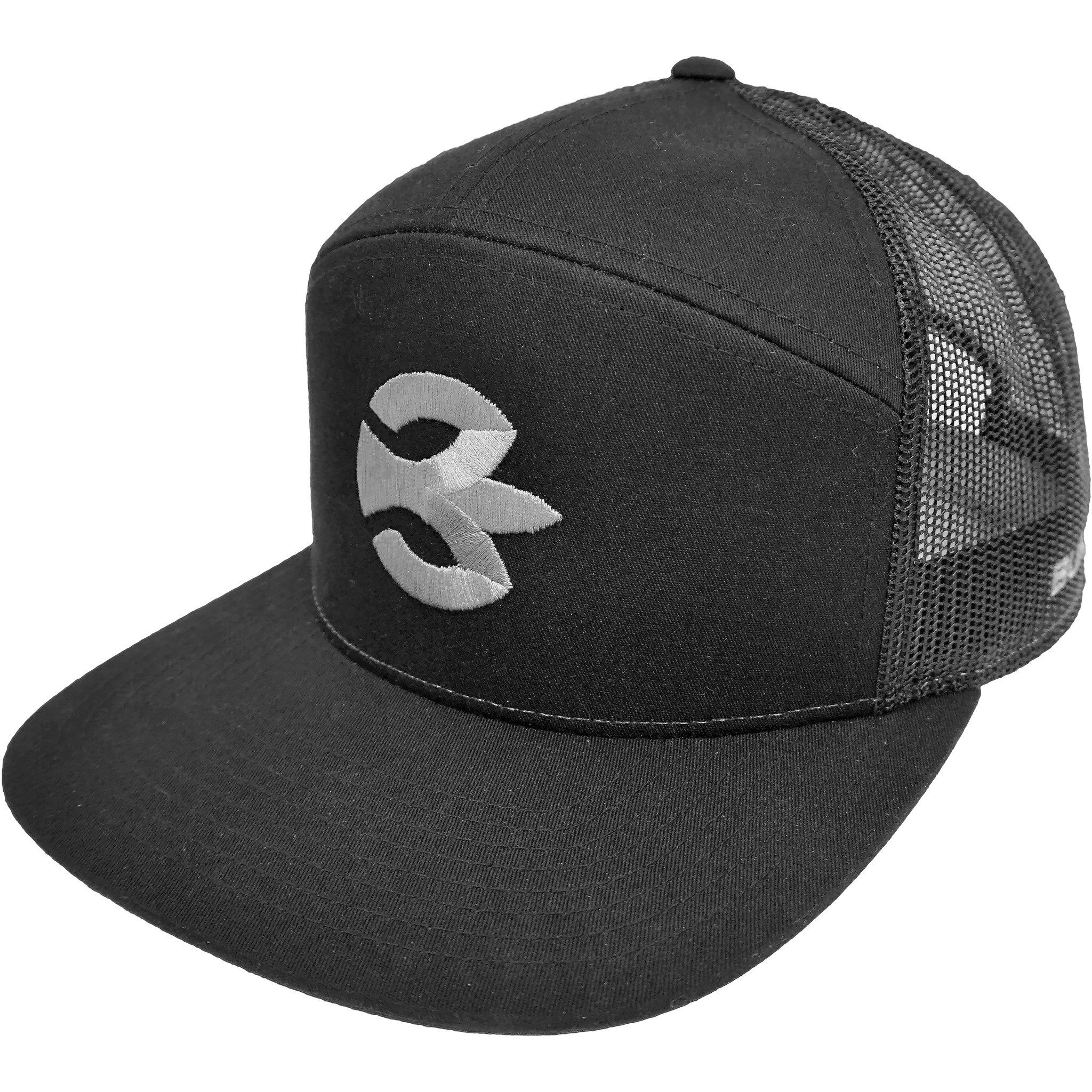 The Burnewiin Pro Staff 7-Panel Hat with the bird logo on the right. 