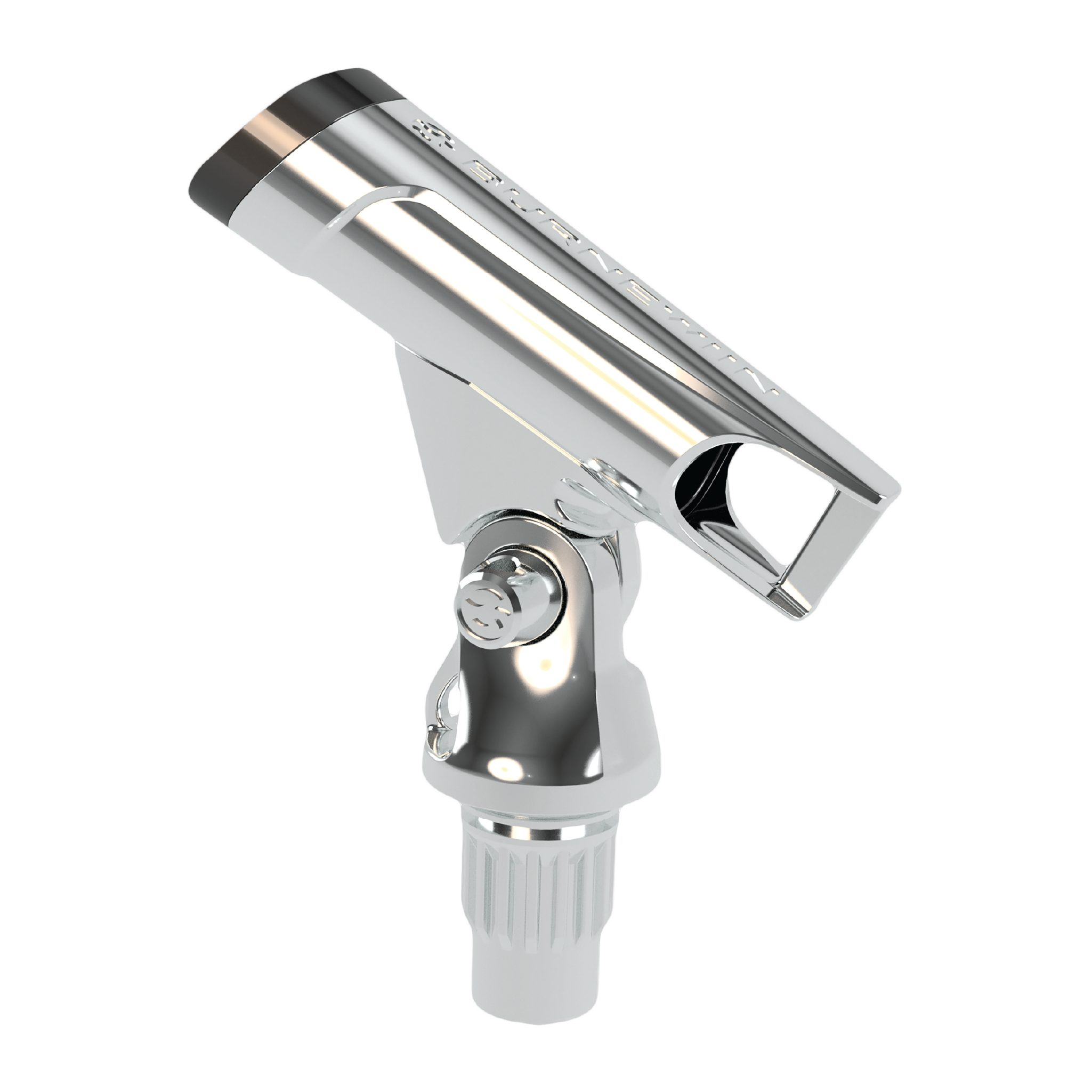 The Burnewiin RH8420 Stainless Steel Rod Holder, portrait view.