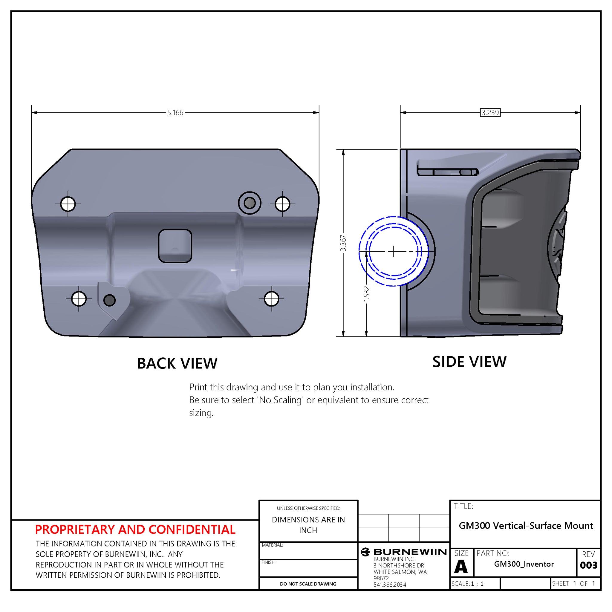 GM300 Vertical/Rail Mount