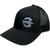 The Burnewiin Port Side Trucker Hat with logo on the hat-wearer left.