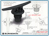 The design illustration for the Burnewiin FC5120 Fender Cleat features the spline mounting and reinforced nylon construction.
