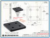 The design illustration for the Burnewiin SC1036 Downrigger Adapter Plate features the Scotty Downrigger mount compatibility.