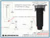 The design illustration for the Burnewiin SM1 Straight Drain Fitting features drain management for mount that penetrates closed spaces.